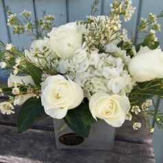 white flowers on vase