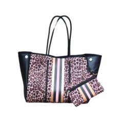 The Marin tote cheetah with rose gold