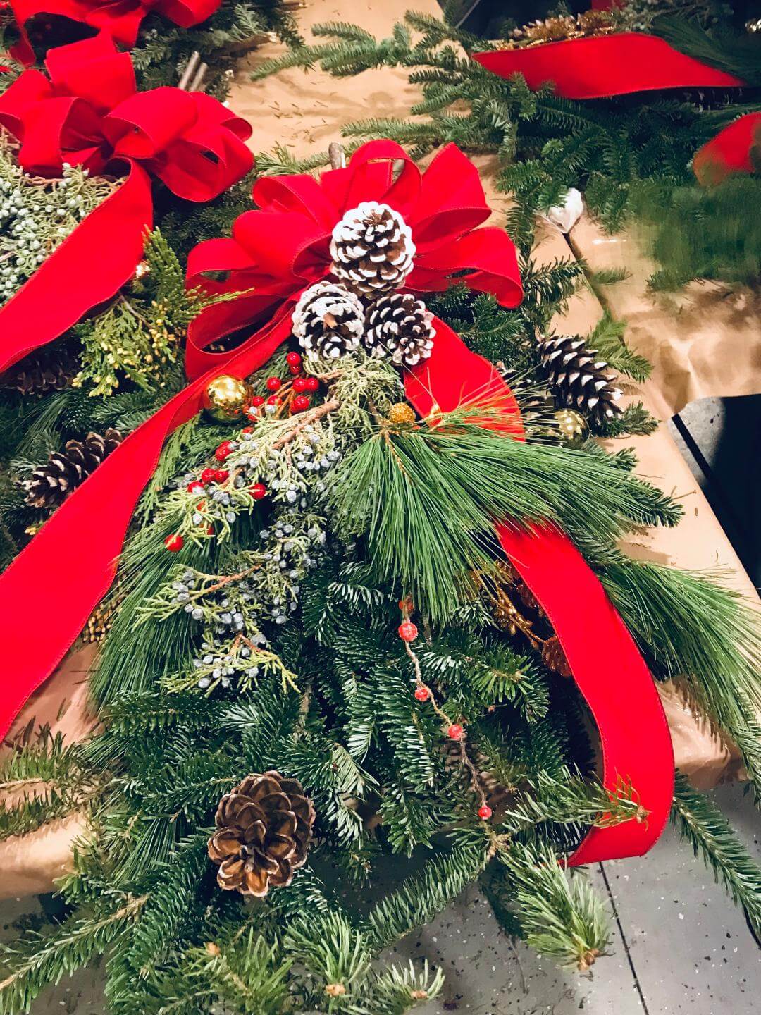 A close up of some christmas decorations