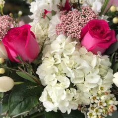 A close up of flowers in a vase