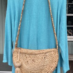 Jute cross body bag