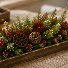 Holiday Tray Centerpiece at Gulbankian Florist Weds. 12/9 at 6:30 pm